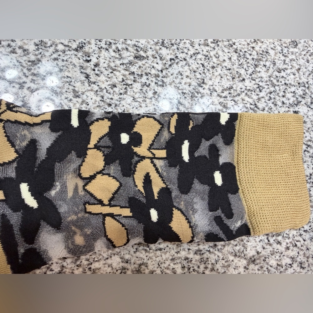 Marimekko Men's Floral Patterned Socks - Black, Brown, and Yellow - Picture 3 of 3